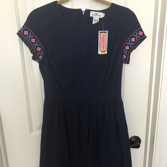 NWT Vineyard Vines Navy Linen Dress